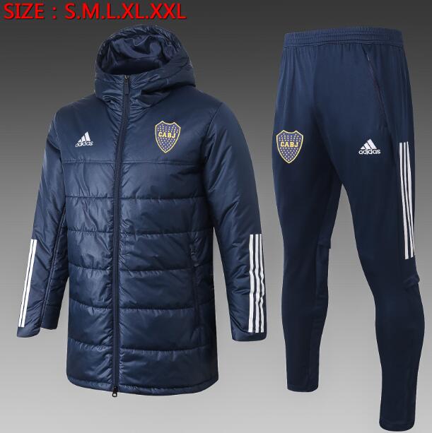 Boca Juniors Navy Warn Coat Kits with Pants 2020/21